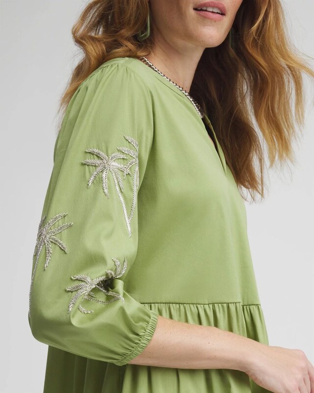 Poplin Embellished Dress - image 4